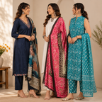 Women's Kurta Pant Set with Dupatta ( KP-3 )