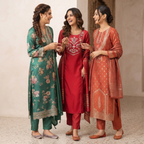 3 Comfort Fit Kurta Set with Dupatta ( C4 )