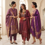 3 Comfort Fit Kurta Set with Dupatta ( C5 )