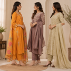 Women's Kurta Pant Set with Dupatta ( KP-4 )