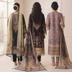 3 Comfort Fit Kurta Set with Dupatta ( C6 )