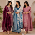 Women's Kurta Pant Set with Dupatta ( KP-1 )