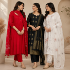 Women's Kurta Pant Set with Dupatta ( KP-6 )