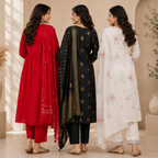 Women's Kurta Pant Set with Dupatta ( KP-6 )