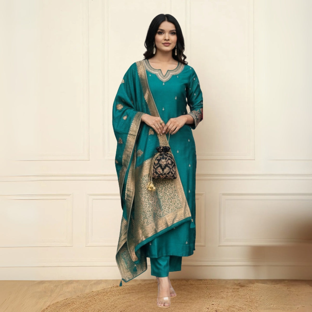 3 Cotton Kurtis with Pant & Dupatta |C-10