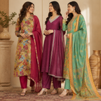 Women's Kurta Pant Set with Dupatta ( KP-8 )