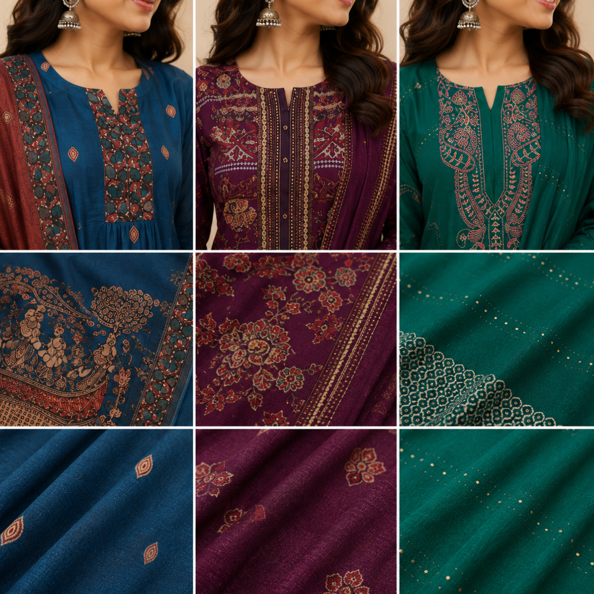 Women's Kurta Pant Set with Dupatta ( KP-9 )