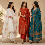 Women's Kurta Pant Set with Dupatta ( KP-10 )