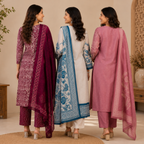 Women's Kurta Pant Set with Dupatta ( KP-1 )