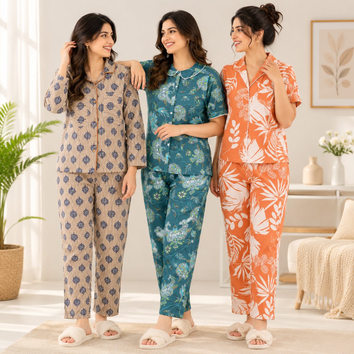 3 Women's Cotton Nightwear Set ( N-2 )